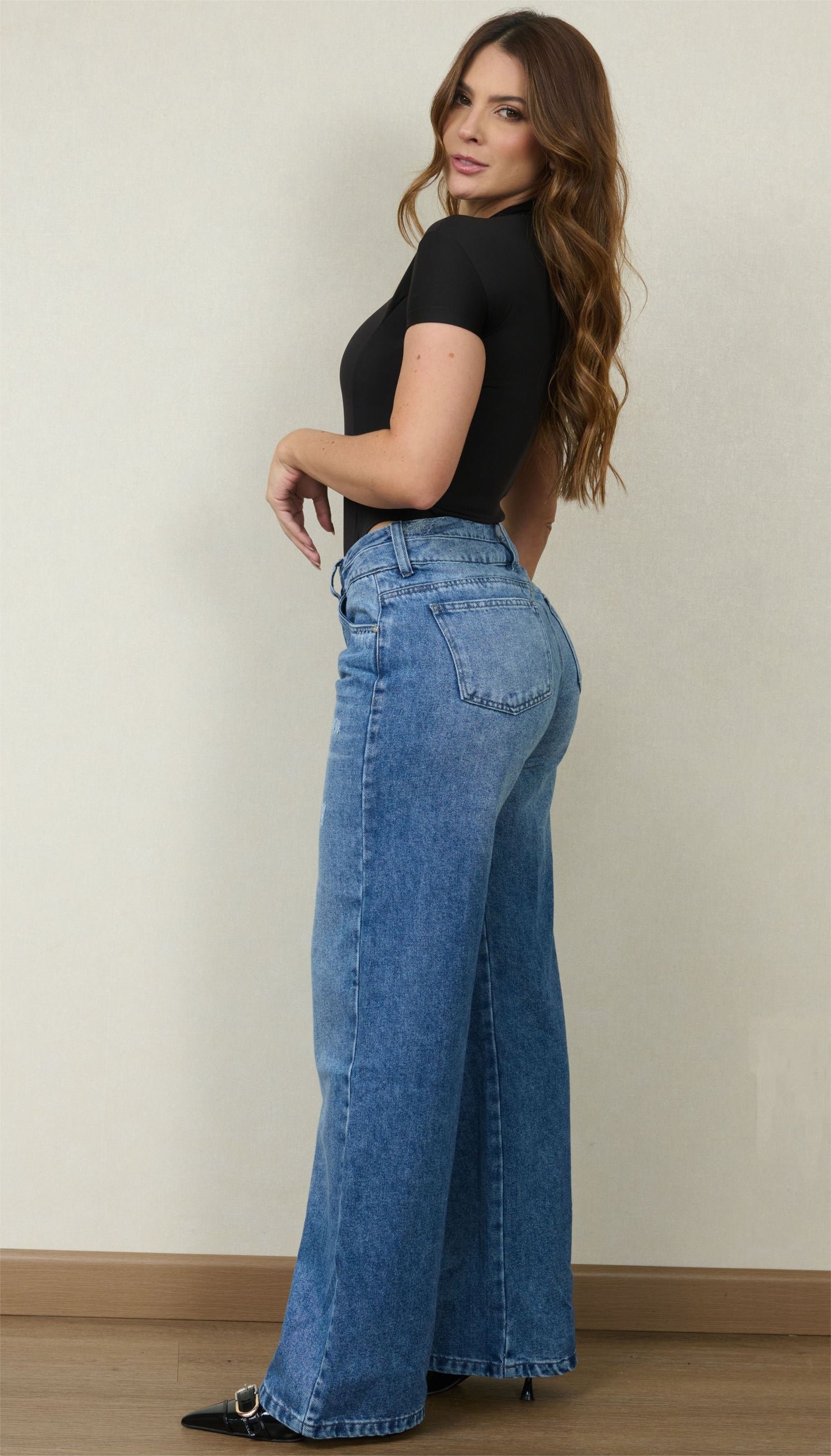 JEAN WIDE LEG 8015
