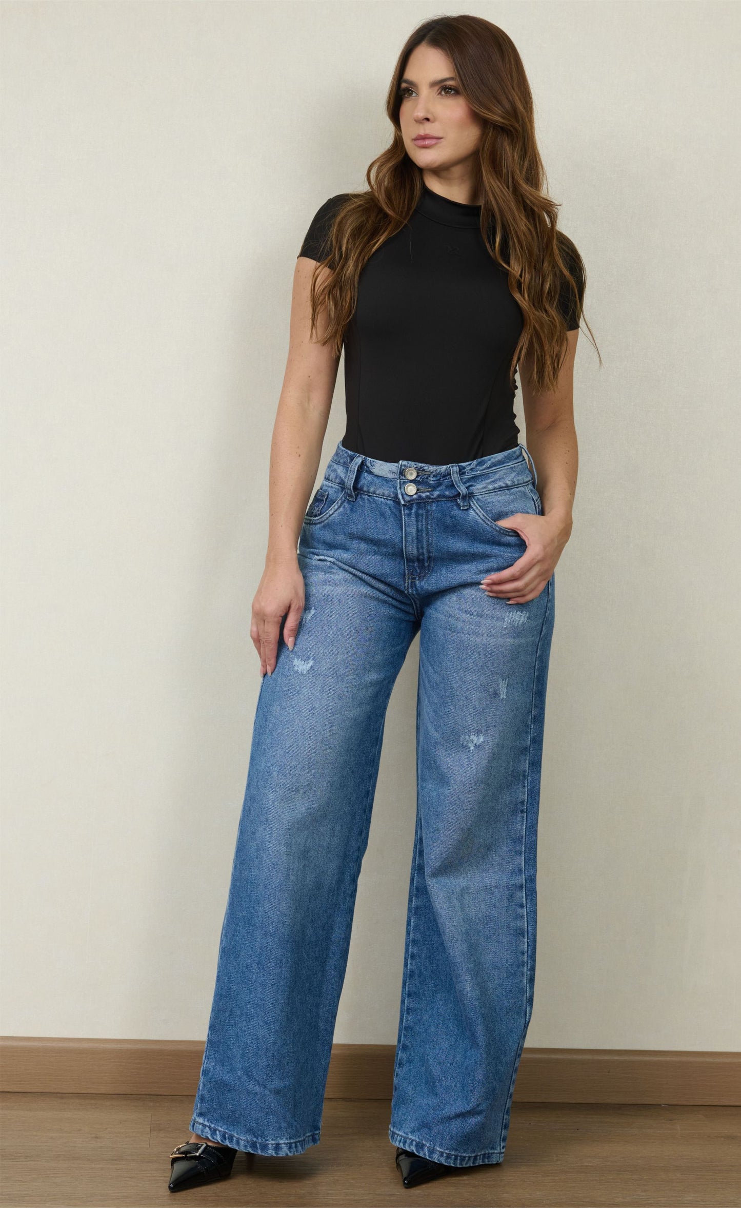 JEAN WIDE LEG 8015
